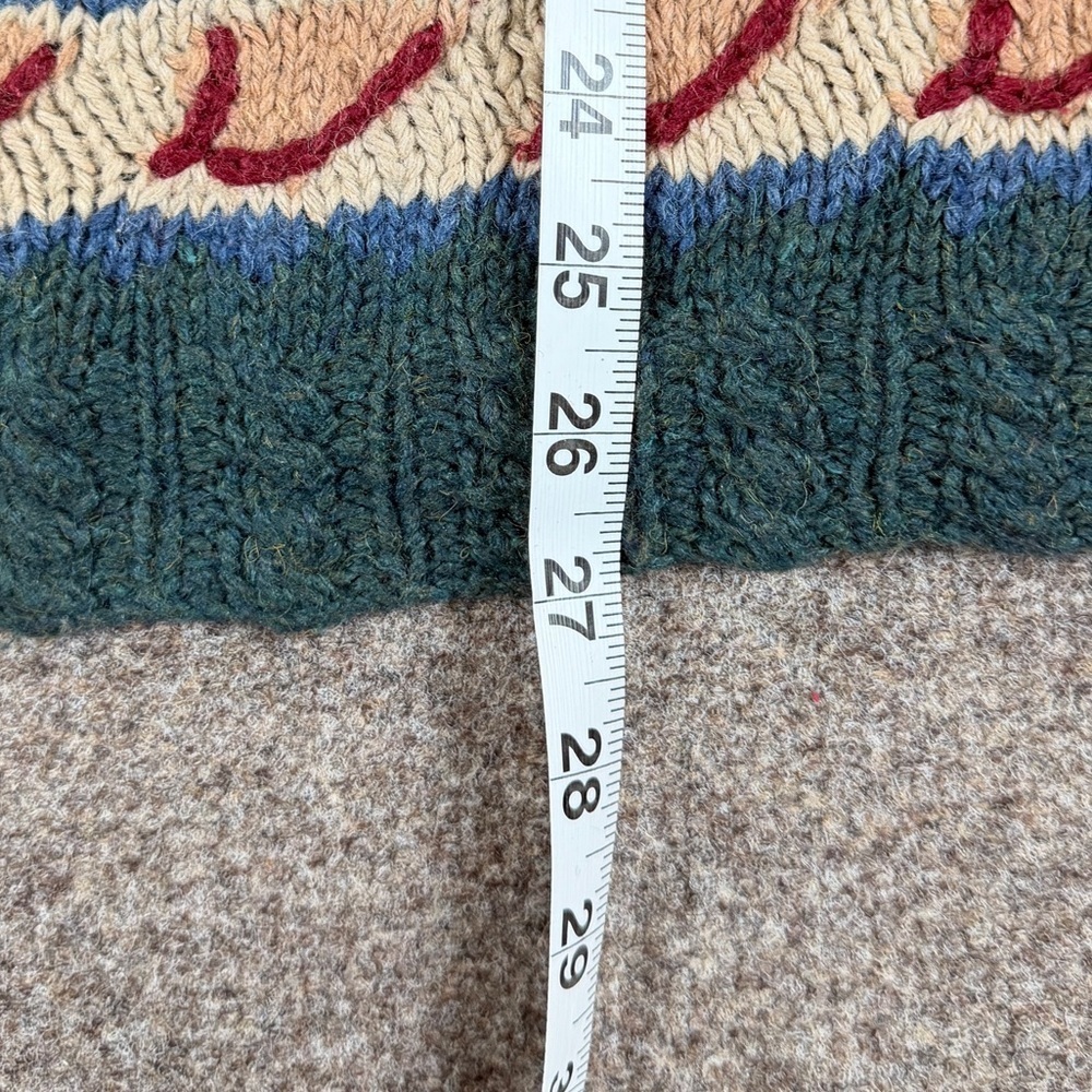 Vintage Wool Blend Nordic Fair Isle Fall Leaves Winter Pullover Sweater Womens M - Picture 8 of 10